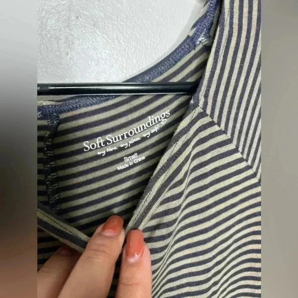 Soft Surroundings Long Sleeve Striped Dress Size Small - Picture 2 of 4